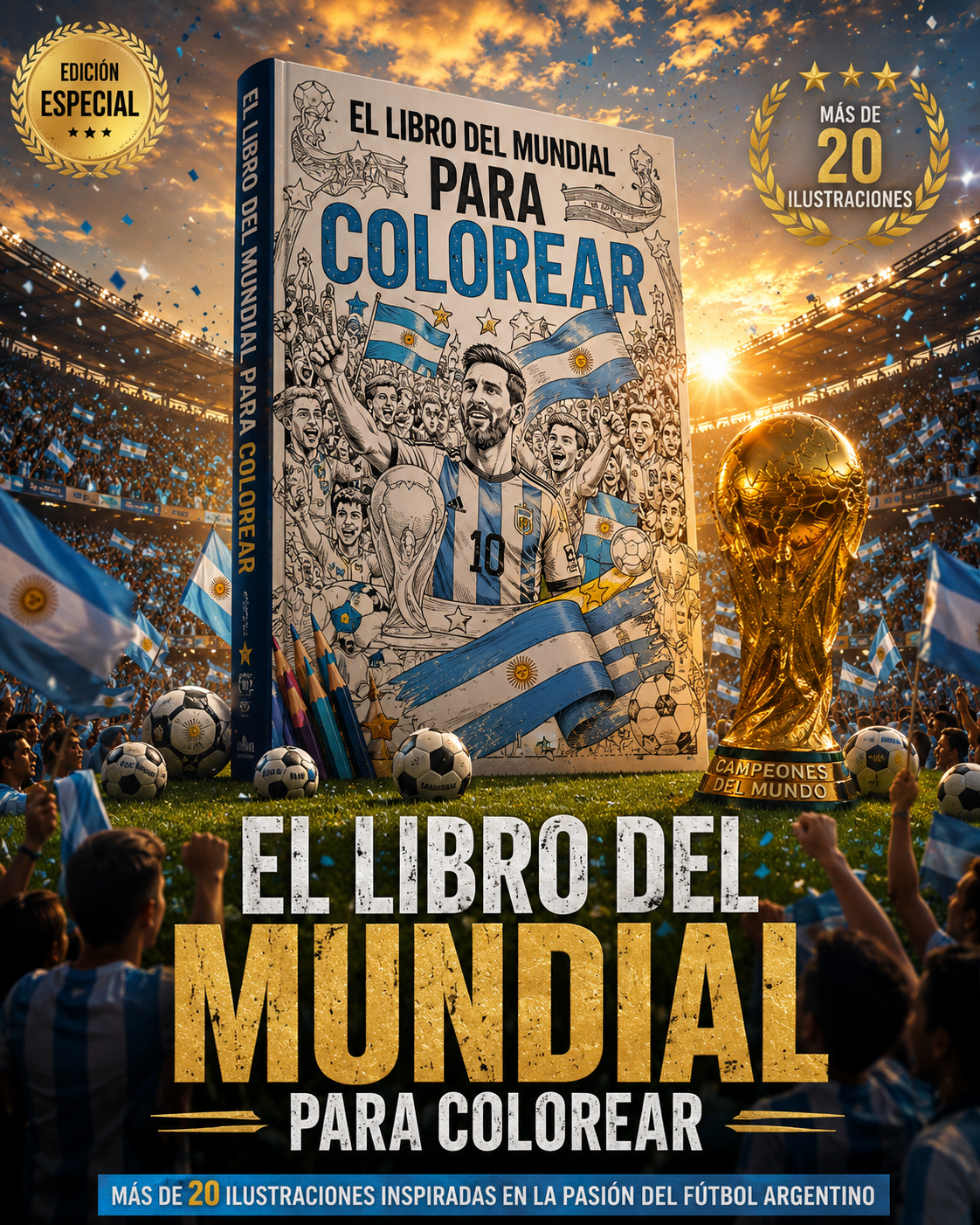 El mejor libro del mundial para colorear